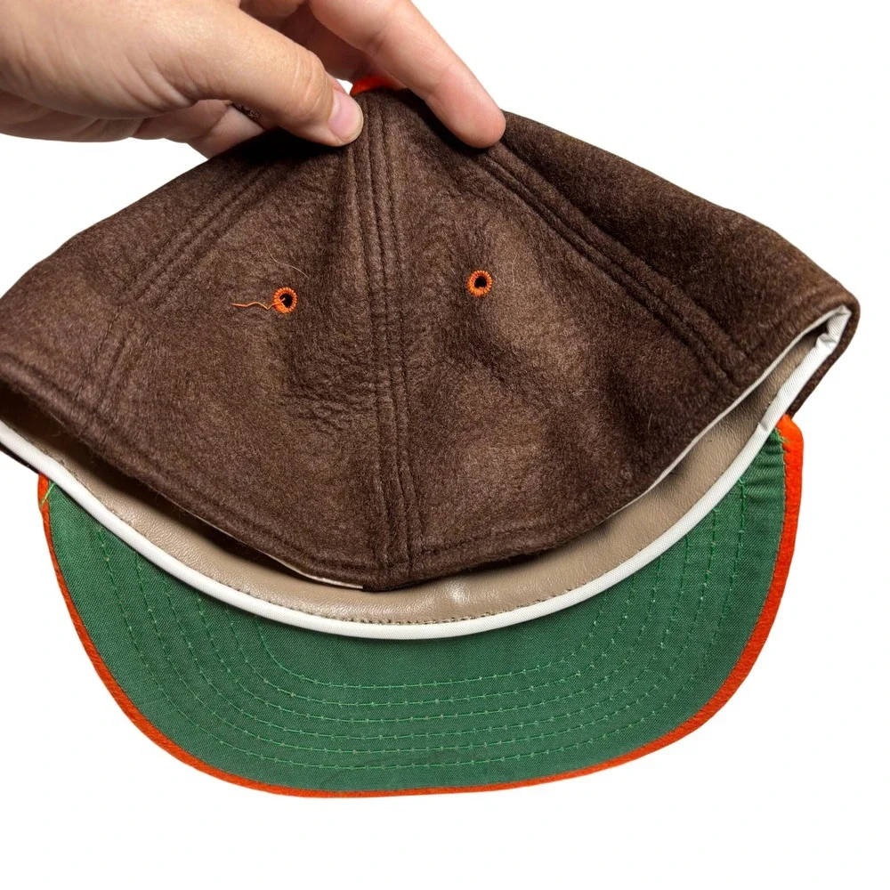 Roman Pro St Louis Cardinals Vintage 100% Wool Fitted Hat Brown Orange USA‎ Made